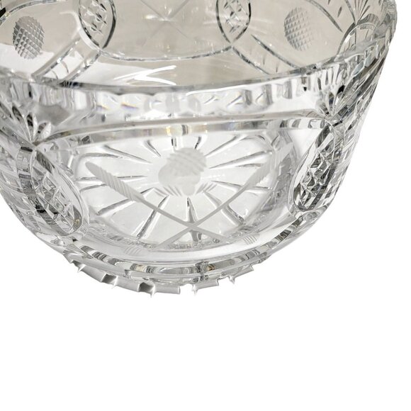 Golf Themed Bowl Par Excellence Hand Cut Glass 24% Lead Crystal 9” - Picture 4 of 16